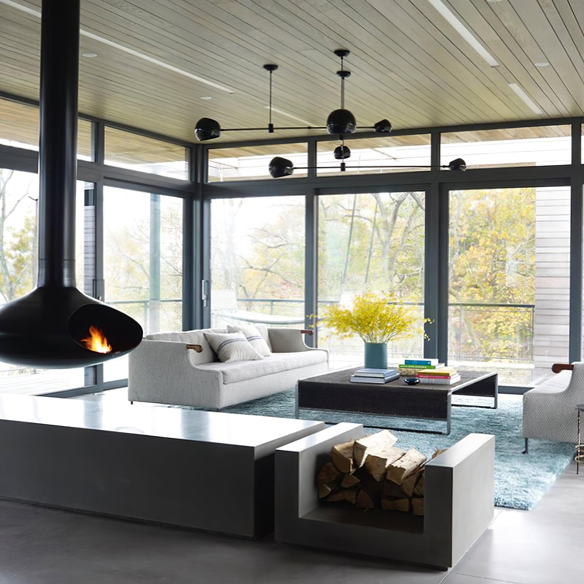 Lustra Chandelier Black Glass Acaba Elegant-Neutral Decor
