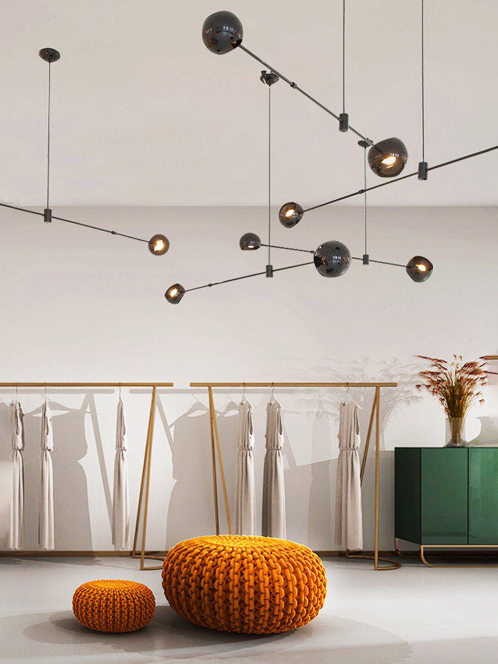 Lustra Chandelier Black Glass Acaba Elegant-Neutral Decor