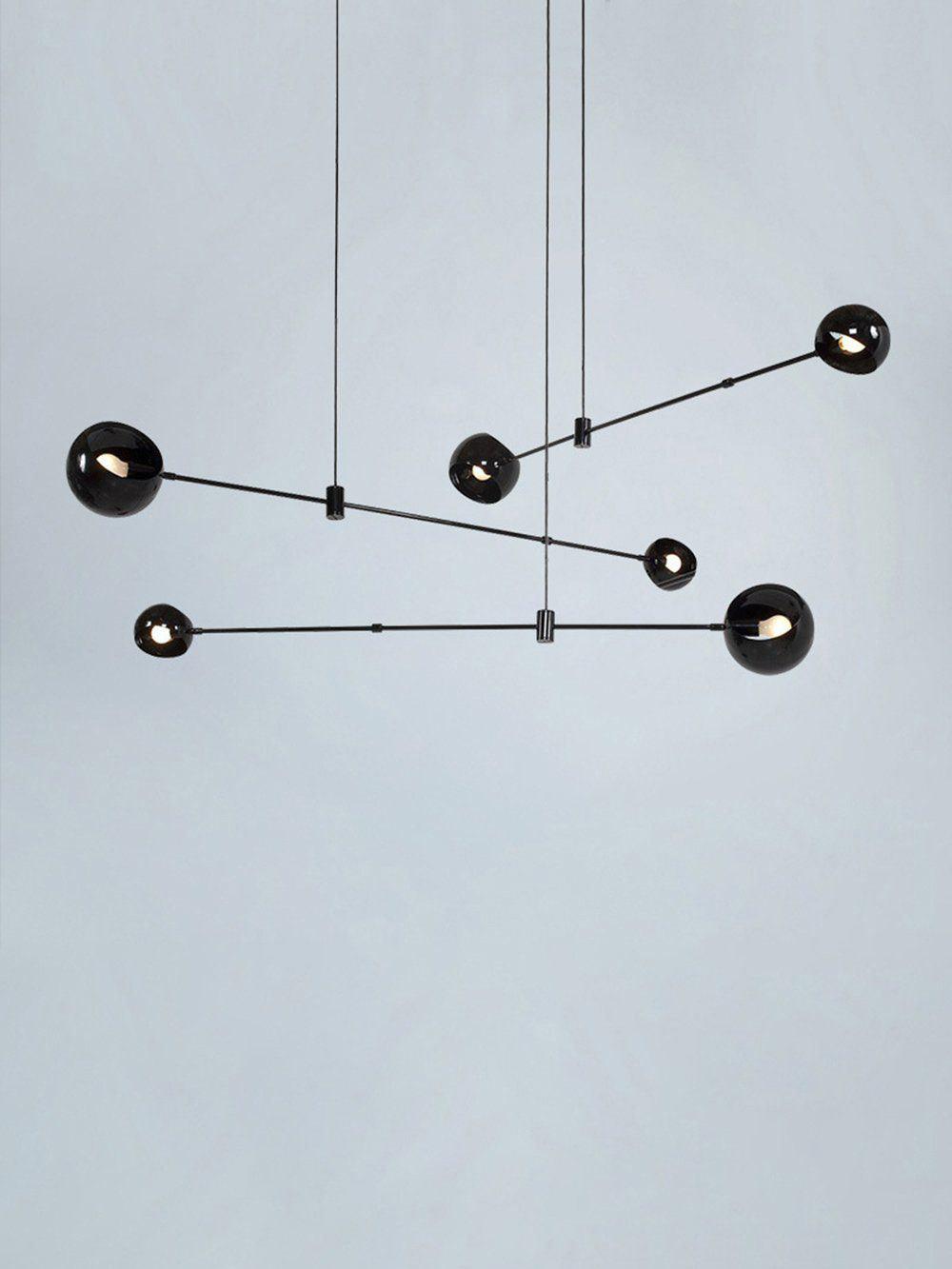Lustra Chandelier Black Glass Acaba Elegant-Neutral Decor