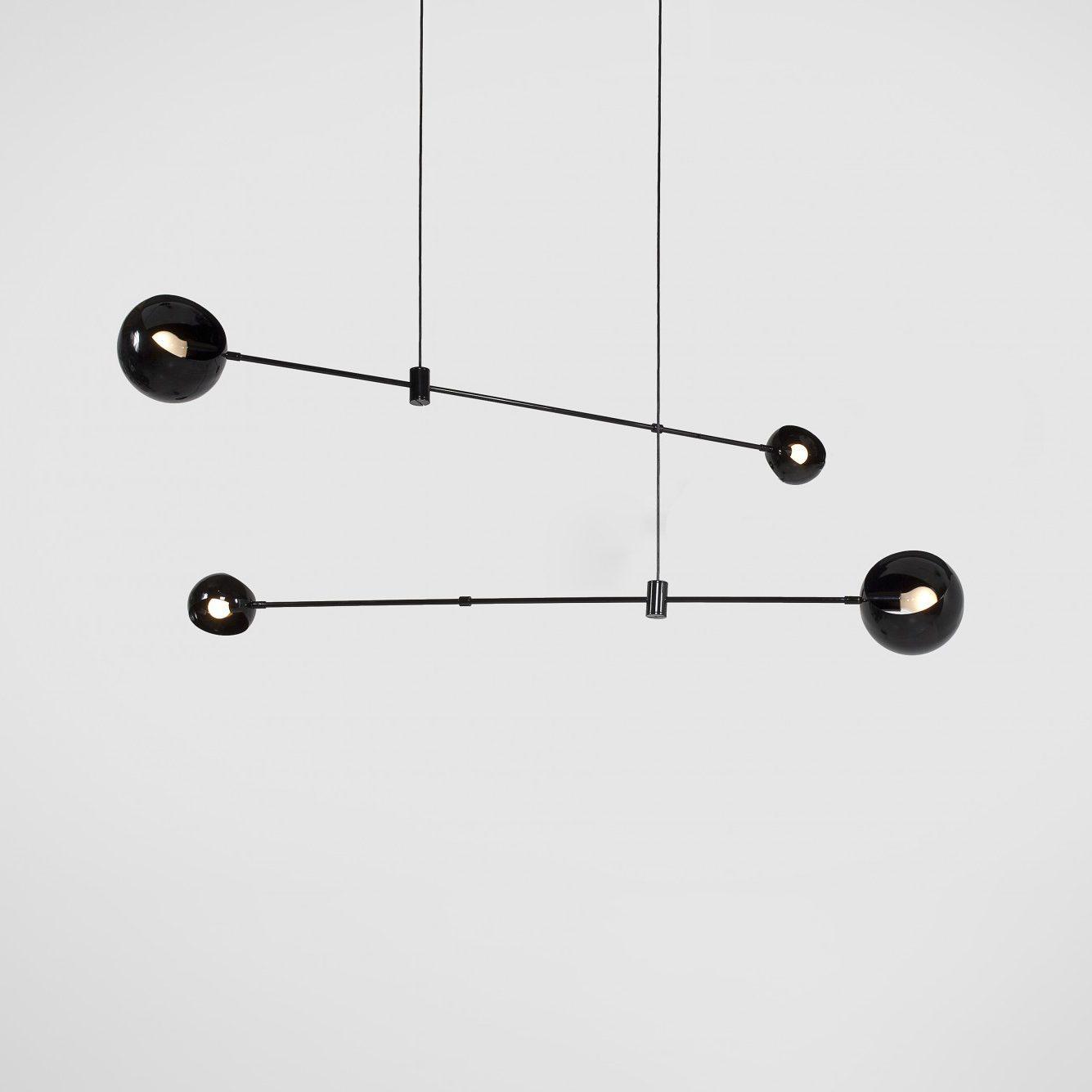 Lustra Chandelier Black Glass Acaba Elegant-Neutral Decor