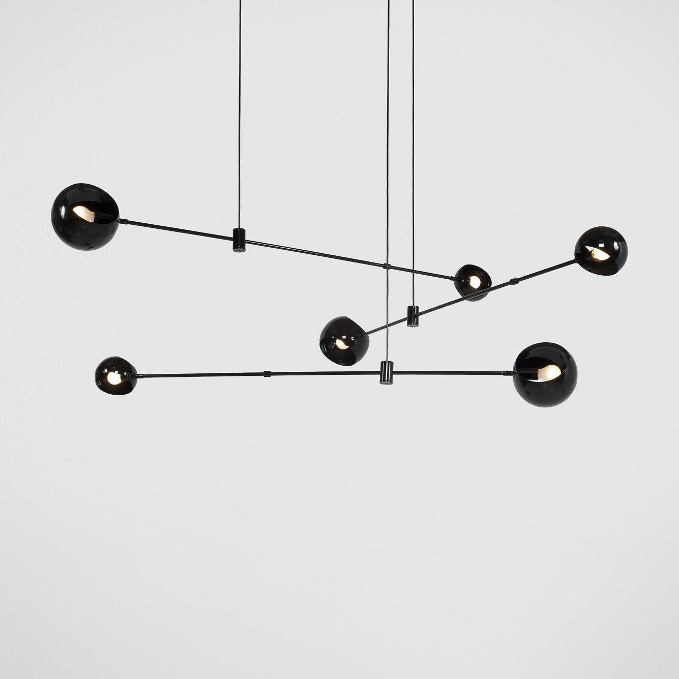 Lustra Chandelier Black Glass Acaba Elegant-Neutral Decor