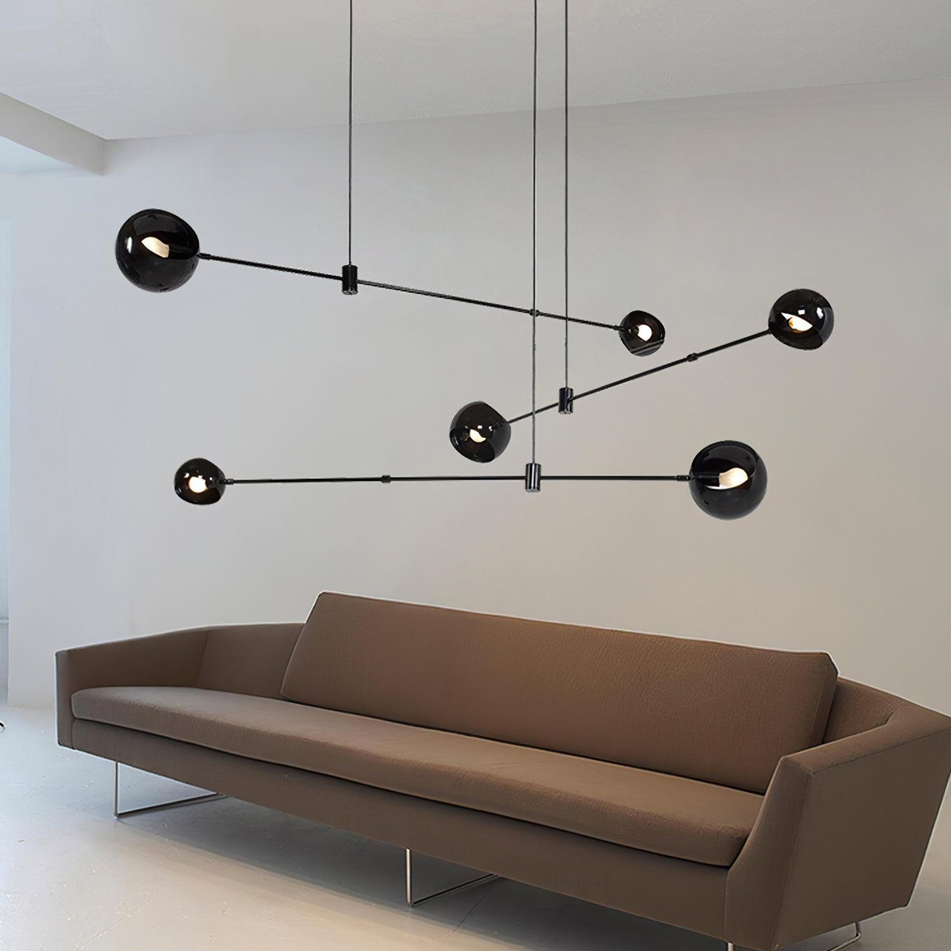 Lustra Chandelier Black Glass Acaba Elegant-Neutral Decor