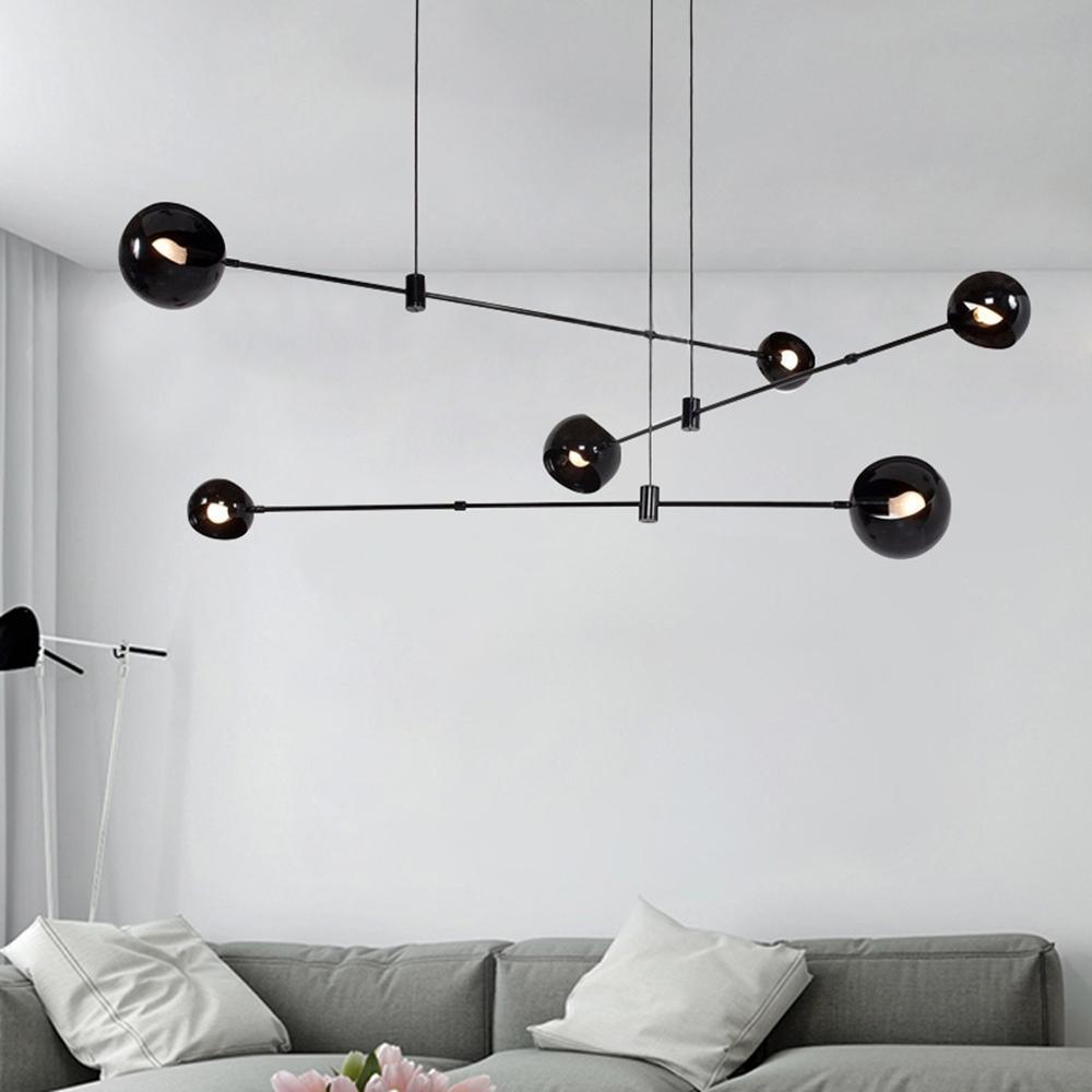 Lustra Chandelier Black Glass Acaba Elegant-Neutral Decor