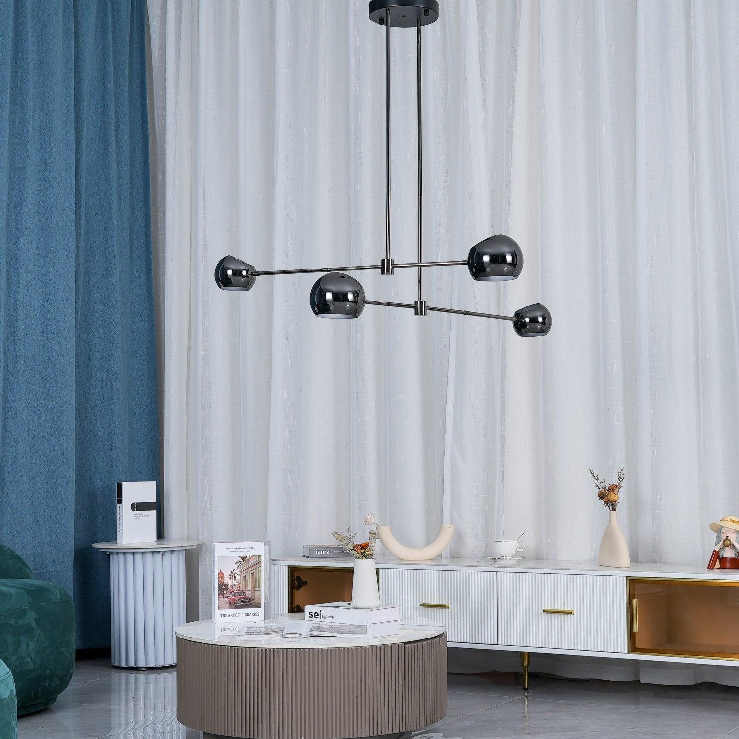 Lustra Chandelier Black Glass Acaba Elegant-Neutral Decor