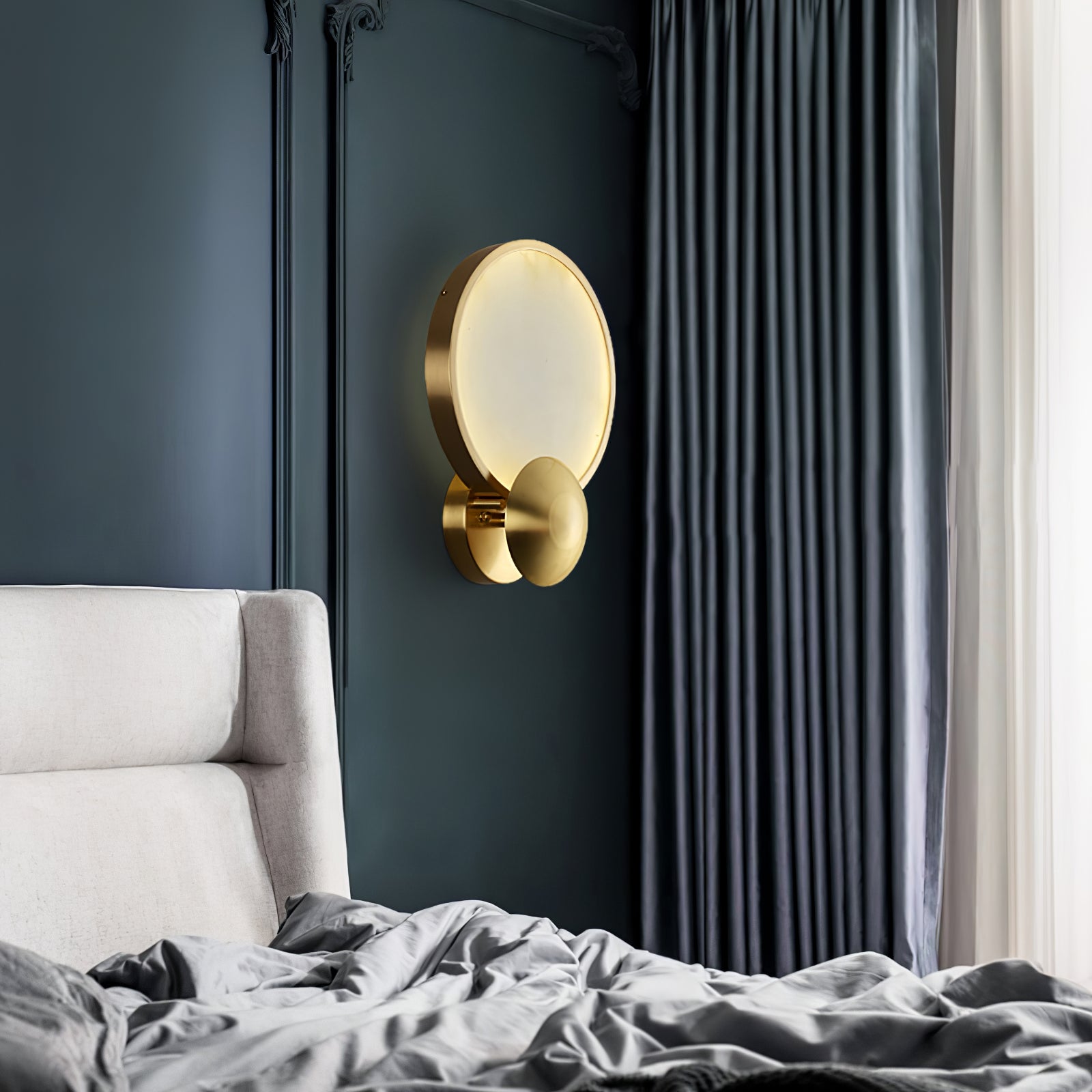 Sol Alabaster Wall Light-Neutral Decor