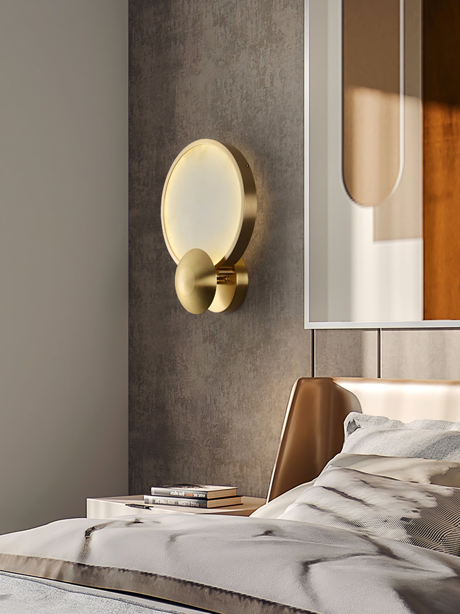 Sol Alabaster Wall Light-Neutral Decor