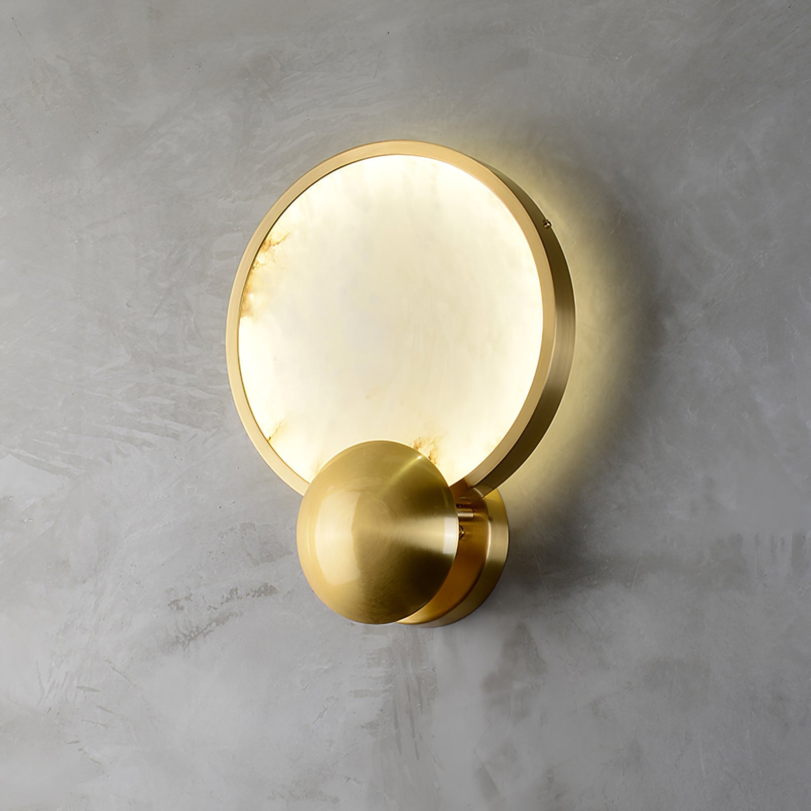 Sol Alabaster Wall Light-Neutral Decor