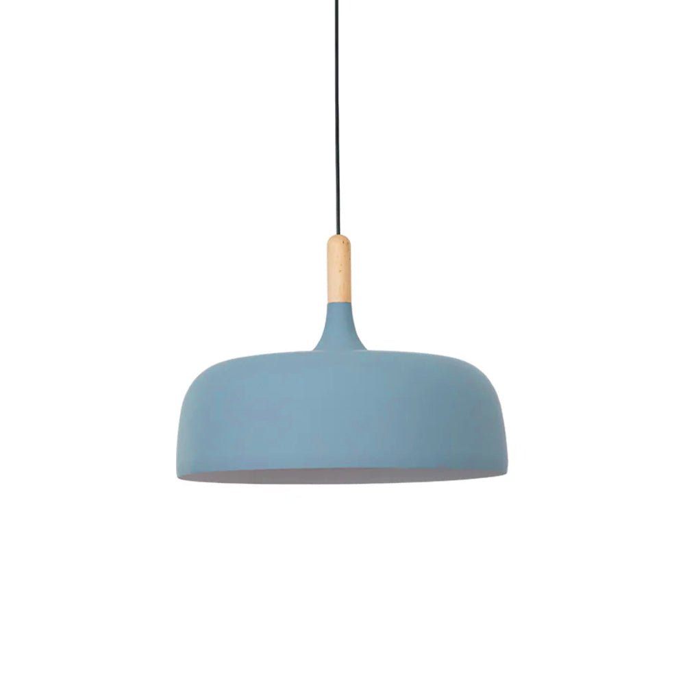Lustra Pendant Lamp White Shade Wood-Neutral Decor