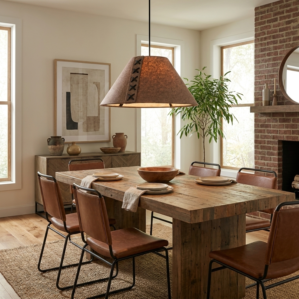 Acoustic Felt Pendant Light-Neutral Decor