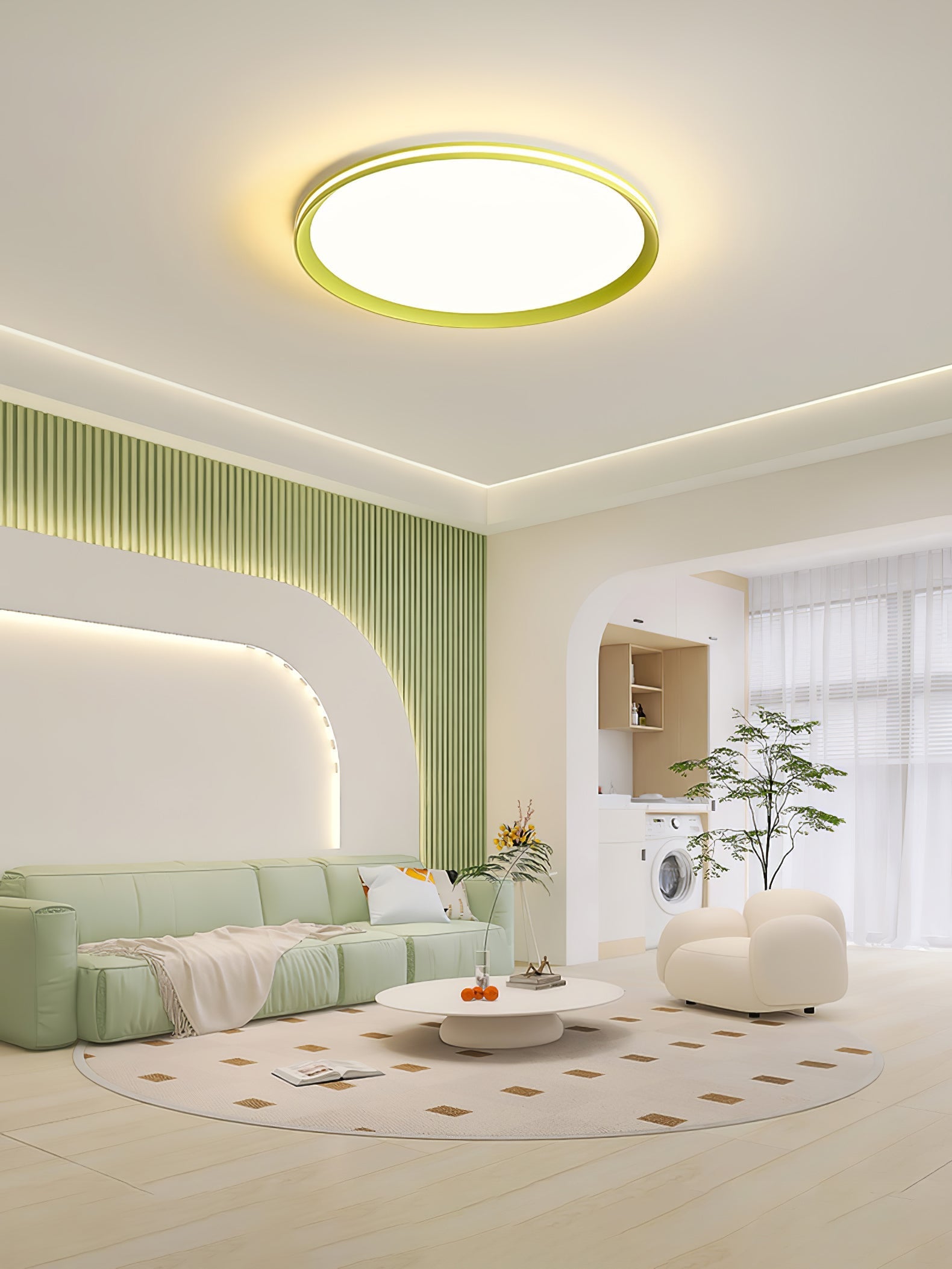 Avtheira Modern Minimalist Circular LED Ceiling Light-Neutral Decor