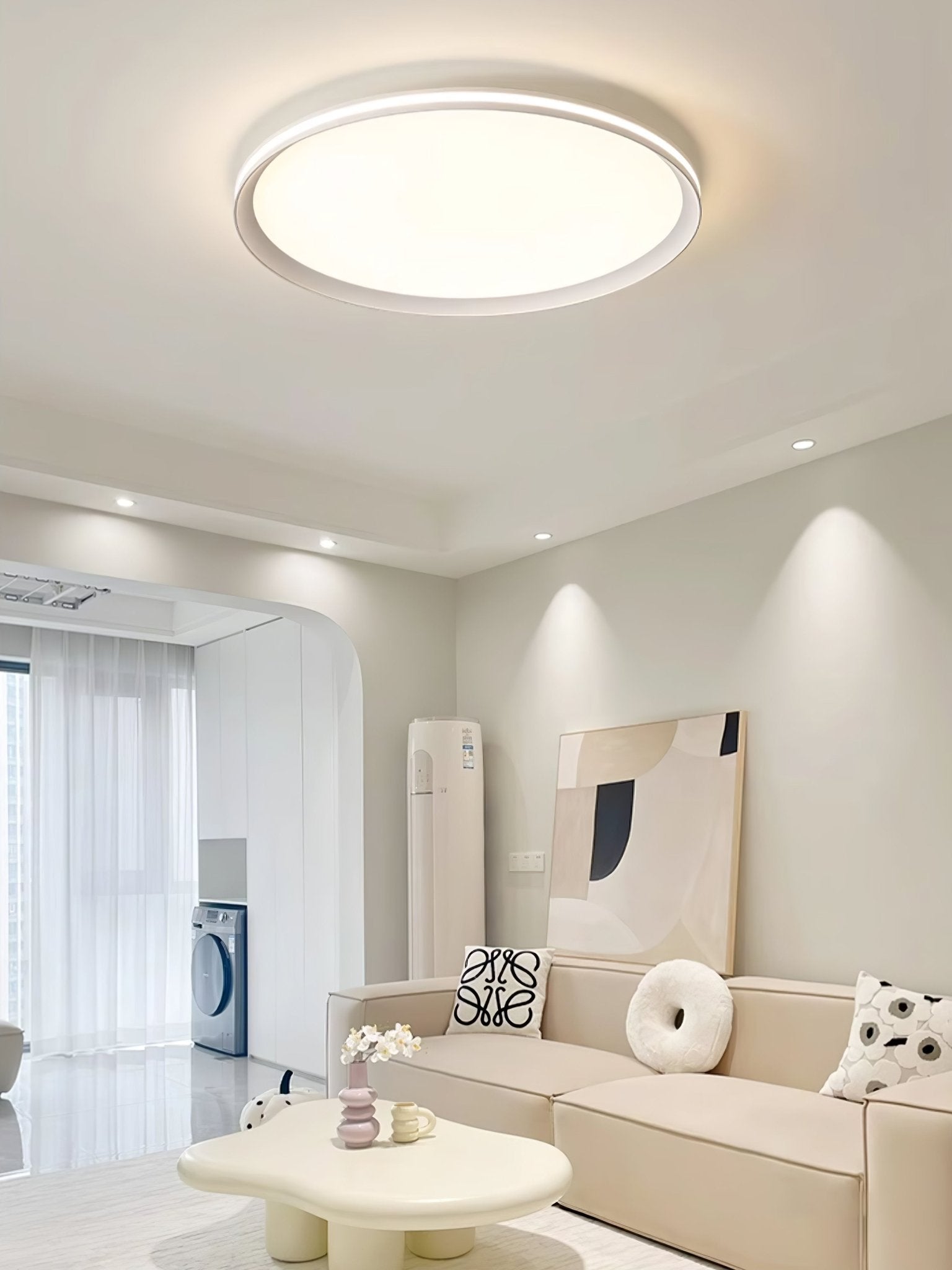 Avtheira Modern Minimalist Circular LED Ceiling Light-Neutral Decor