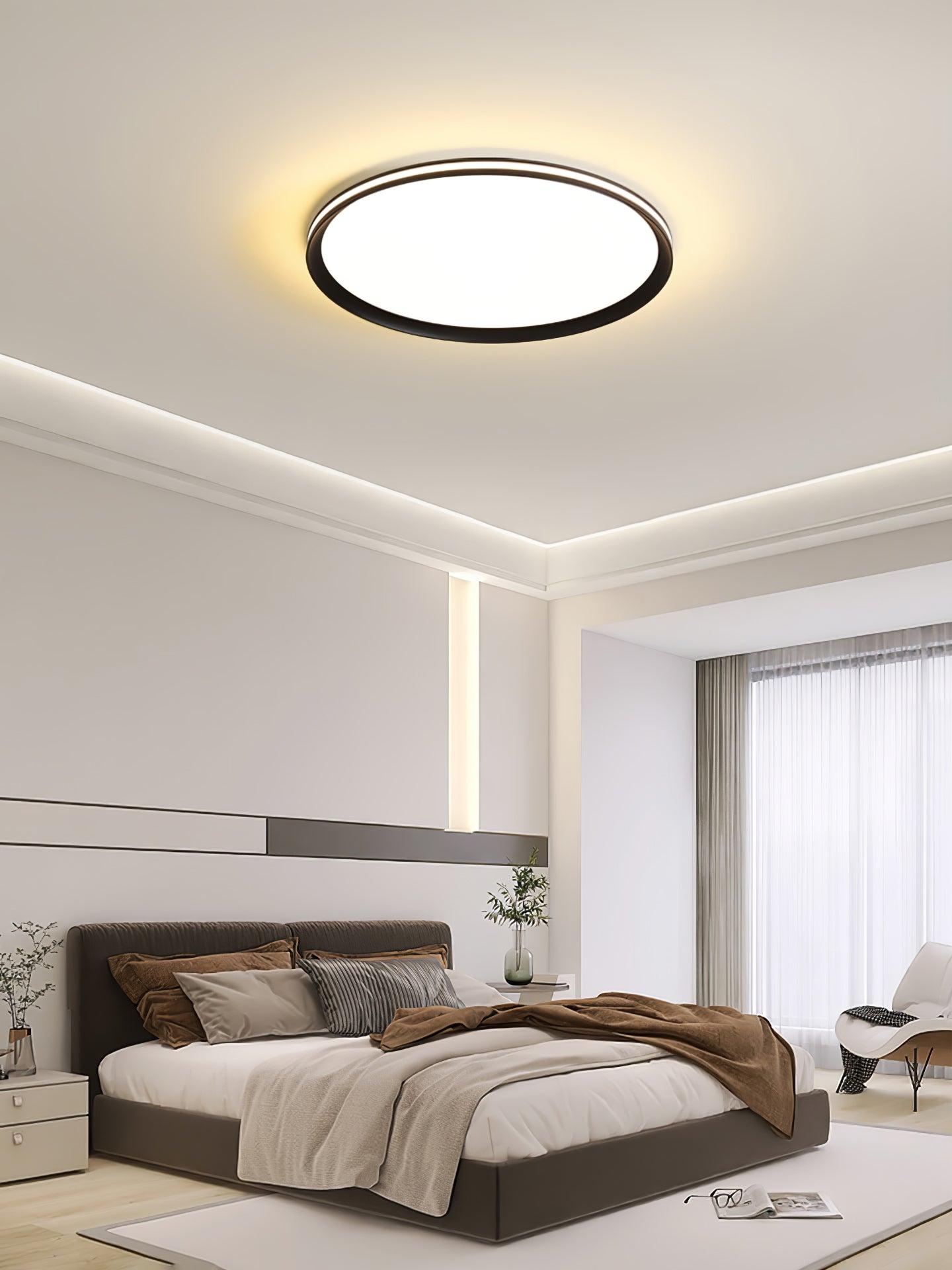 Avtheira Modern Minimalist Circular LED Ceiling Light-Neutral Decor