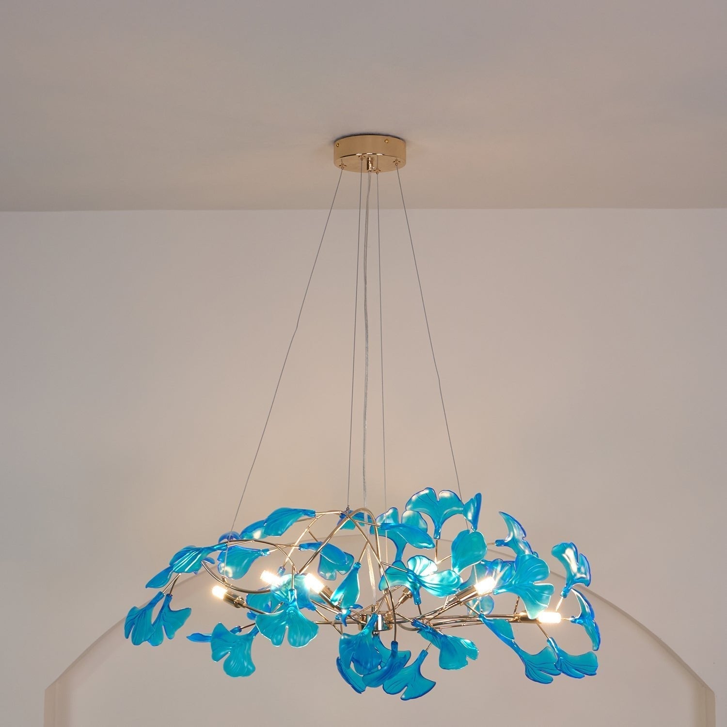 Ralenis Luxury Ginkgo Leaf Chandelier-Neutral Decor