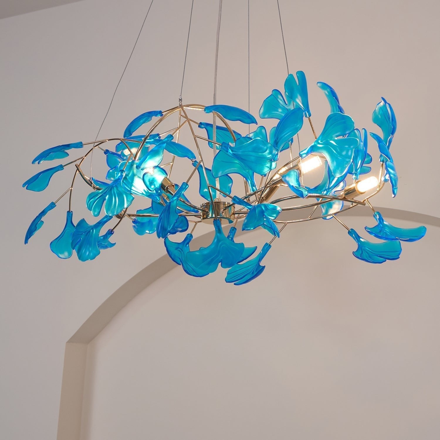 Ralenis Luxury Ginkgo Leaf Chandelier-Neutral Decor
