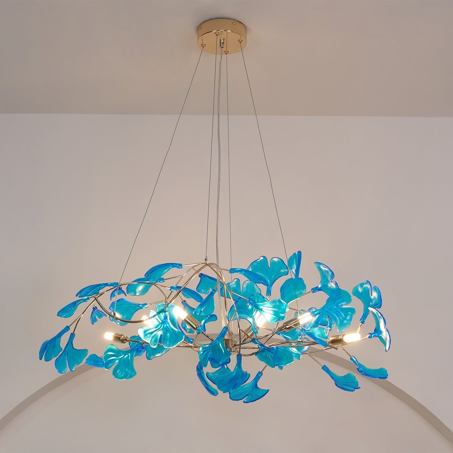 Ralenis Luxury Ginkgo Leaf Chandelier-Neutral Decor