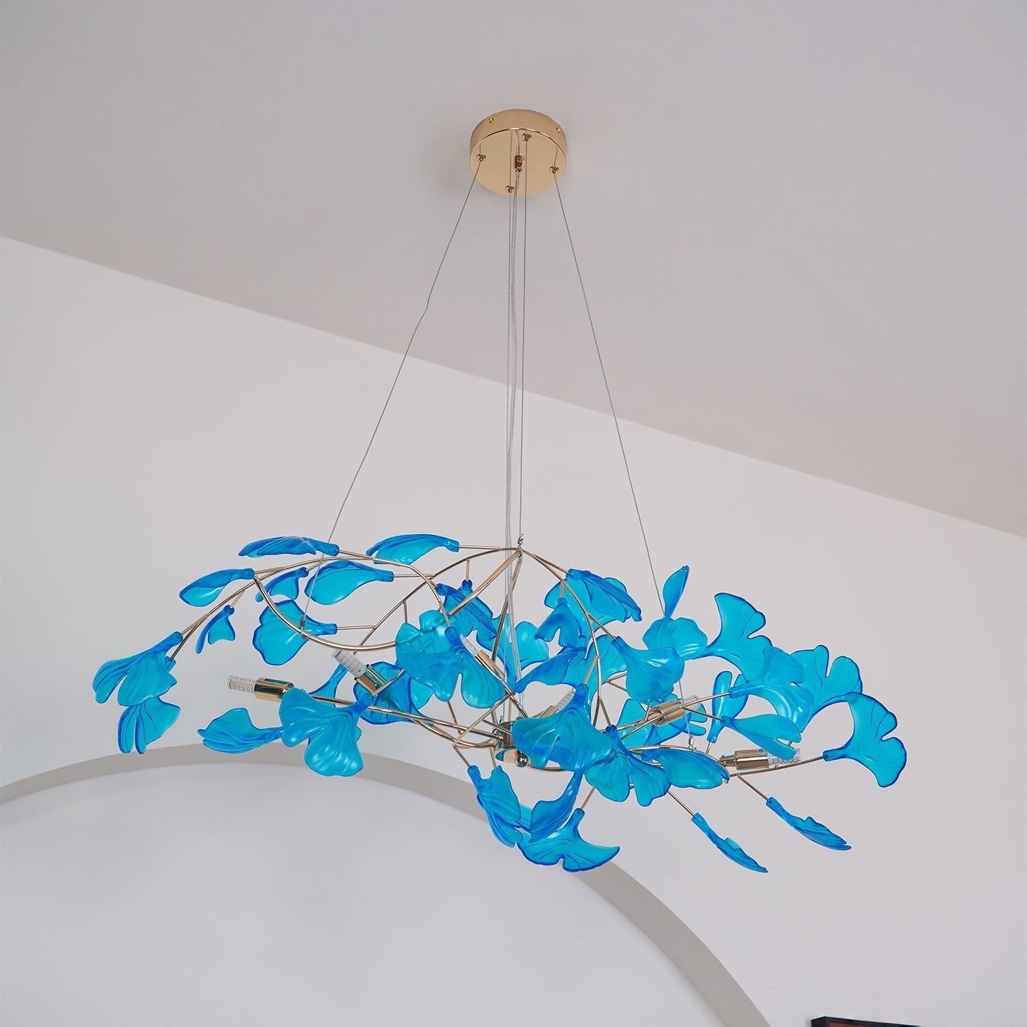 Ralenis Luxury Ginkgo Leaf Chandelier-Neutral Decor