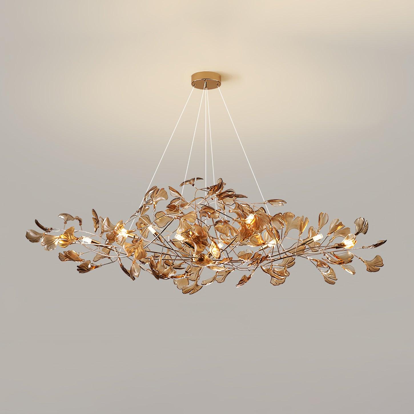 Ralenis Luxury Ginkgo Leaf Chandelier-Neutral Decor