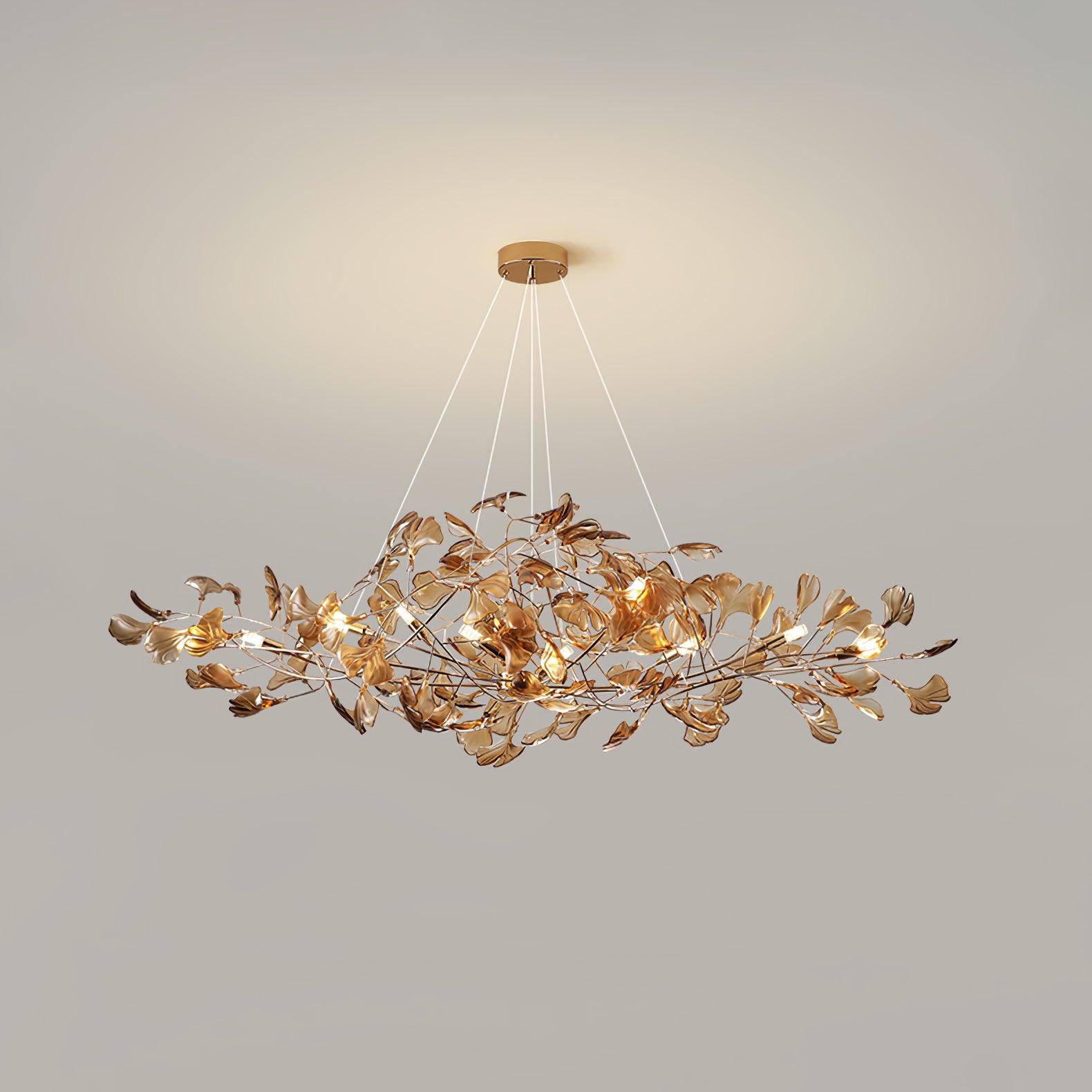Ralenis Luxury Ginkgo Leaf Chandelier-Neutral Decor