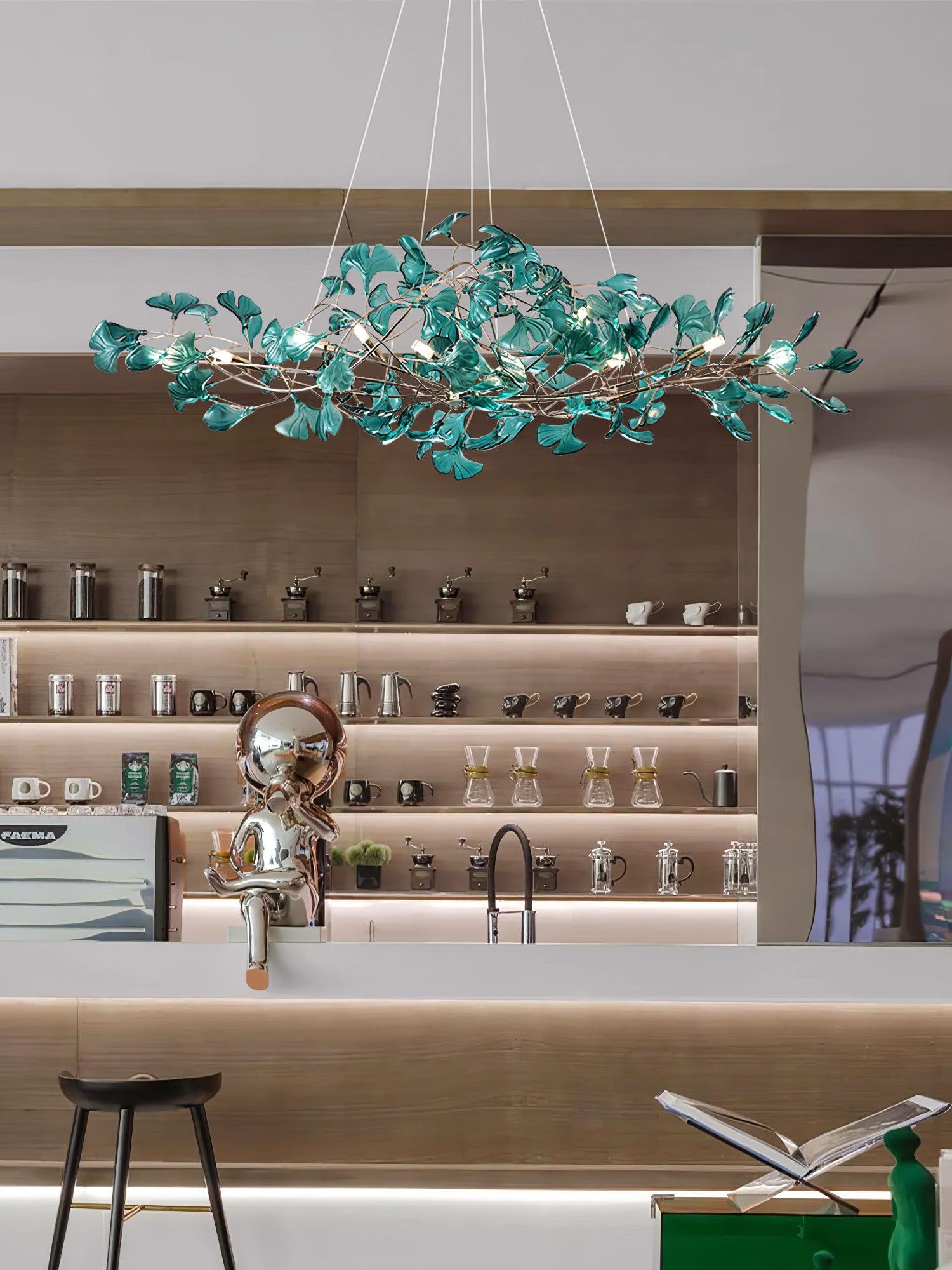 Ralenis Luxury Ginkgo Leaf Chandelier-Neutral Decor