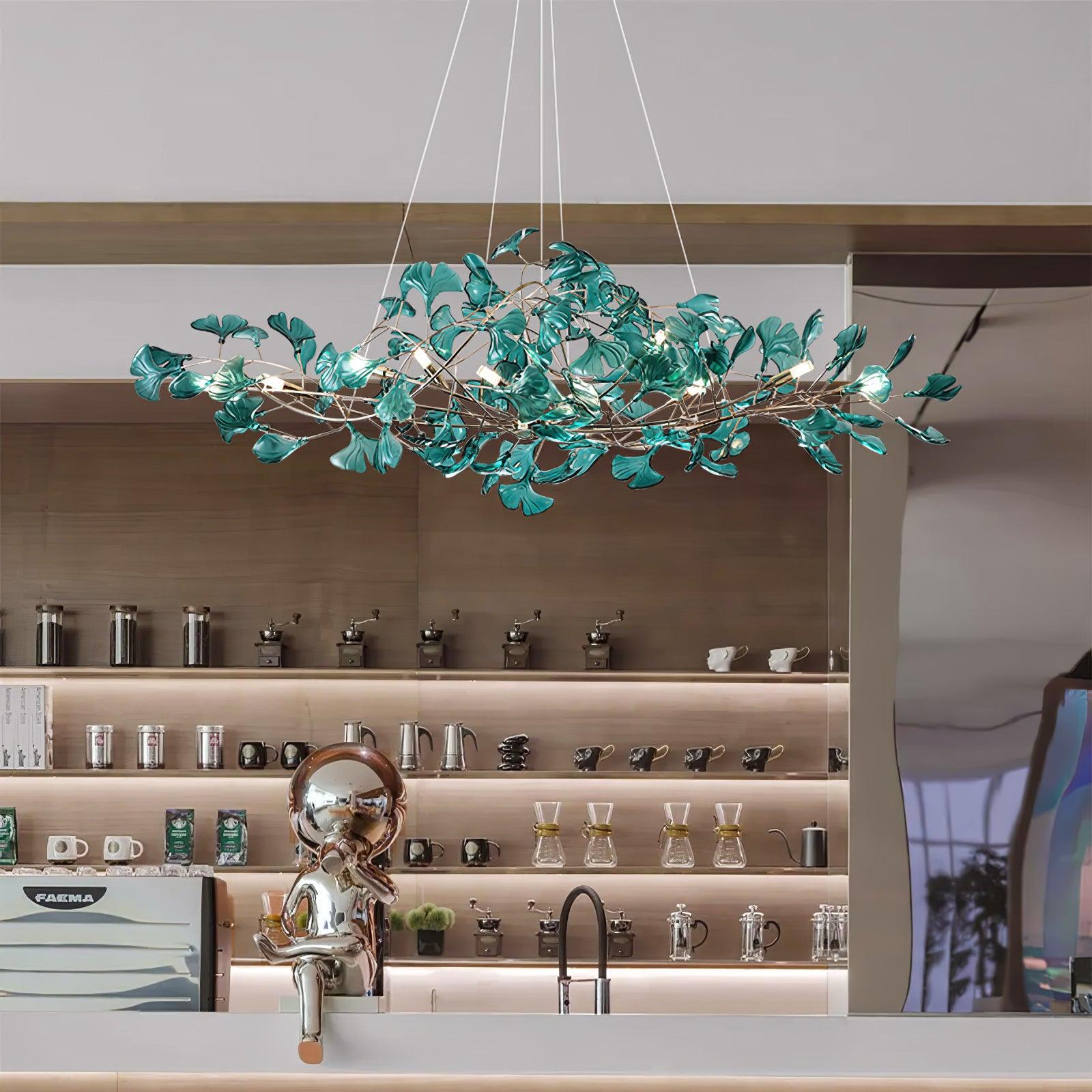 Ralenis Luxury Ginkgo Leaf Chandelier-Neutral Decor