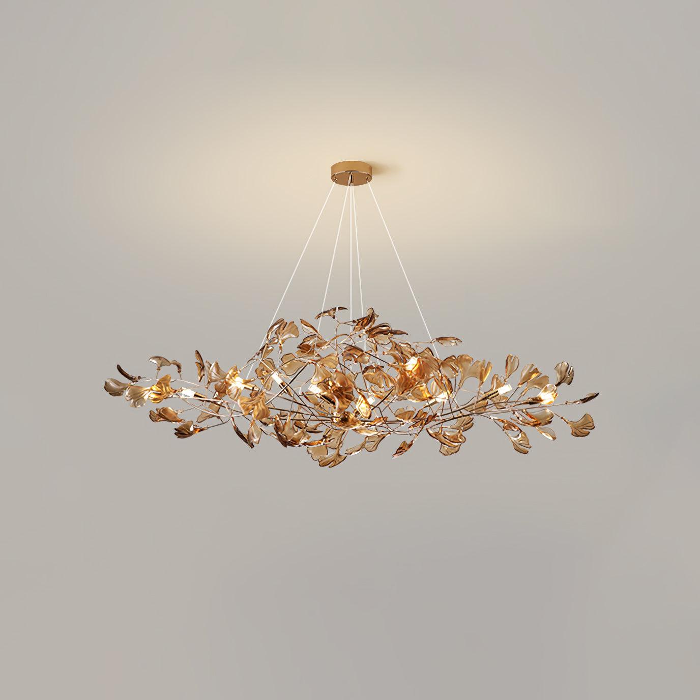 Ralenis Luxury Ginkgo Leaf Chandelier-Neutral Decor