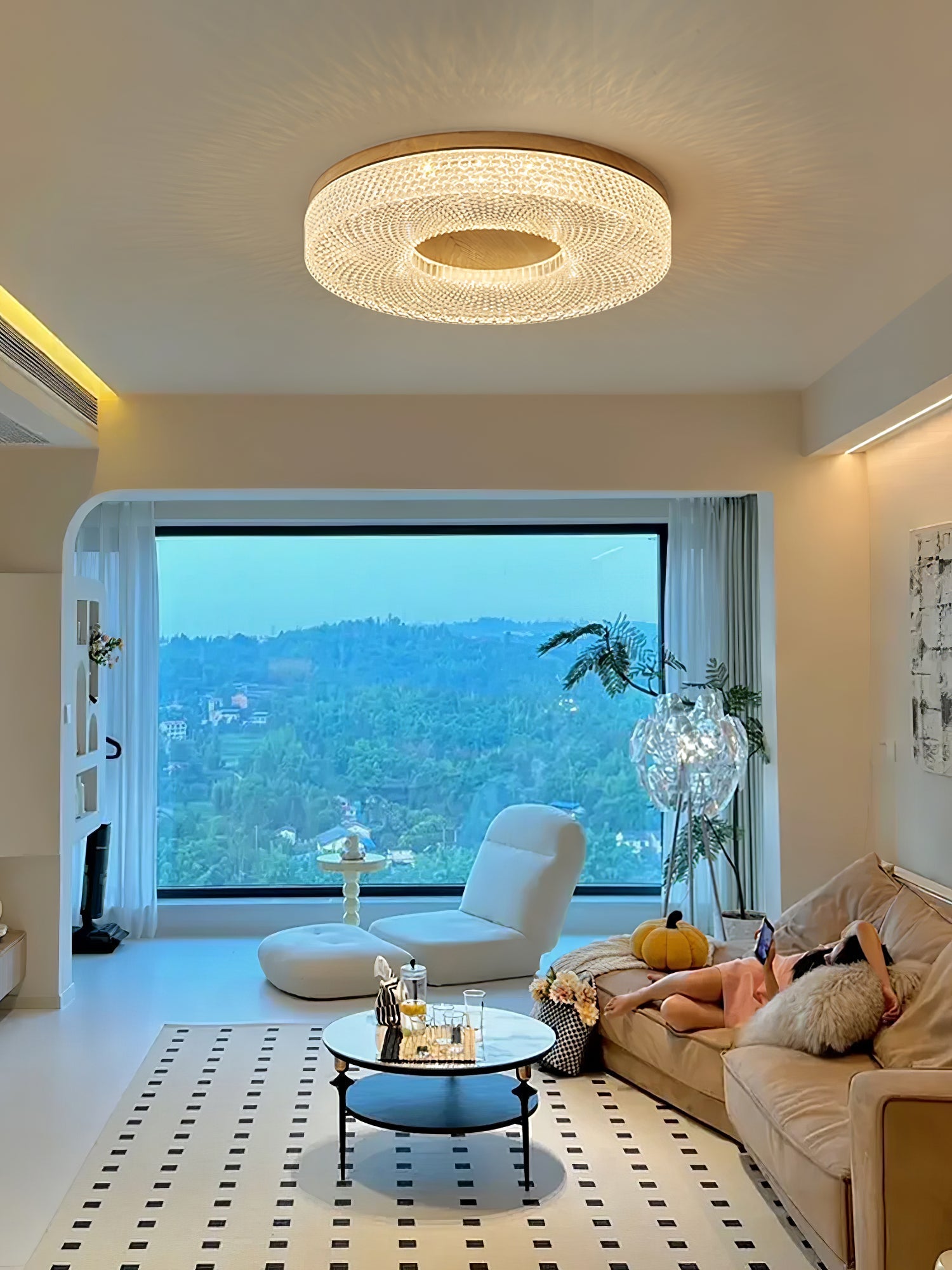 Ecor Ceiling Lamp Acrylic Ring Modern Minimalist-Neutral Decor