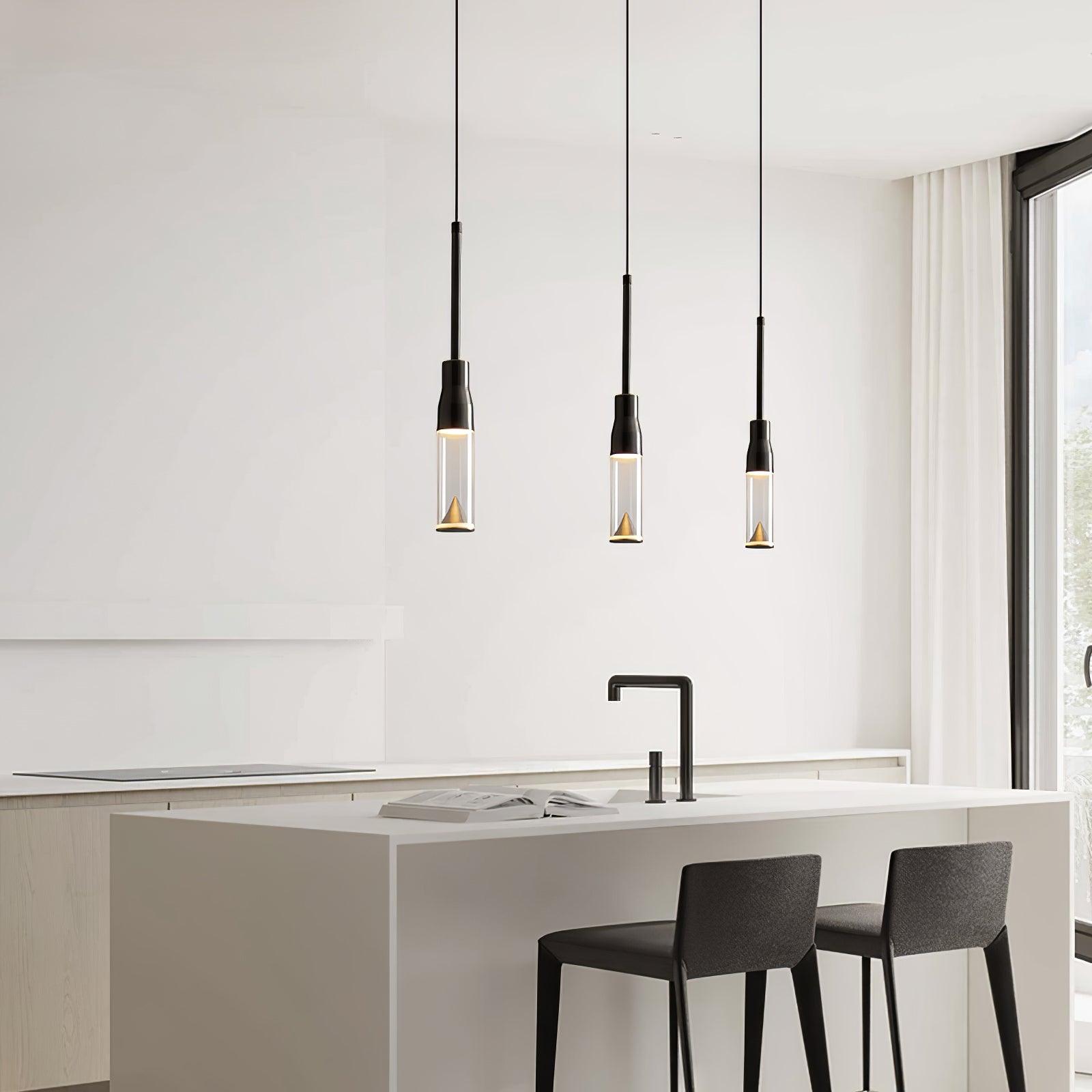 Lominex Pendant Lamp Acrylic Hat Plate Chrome Modern-Neutral Decor