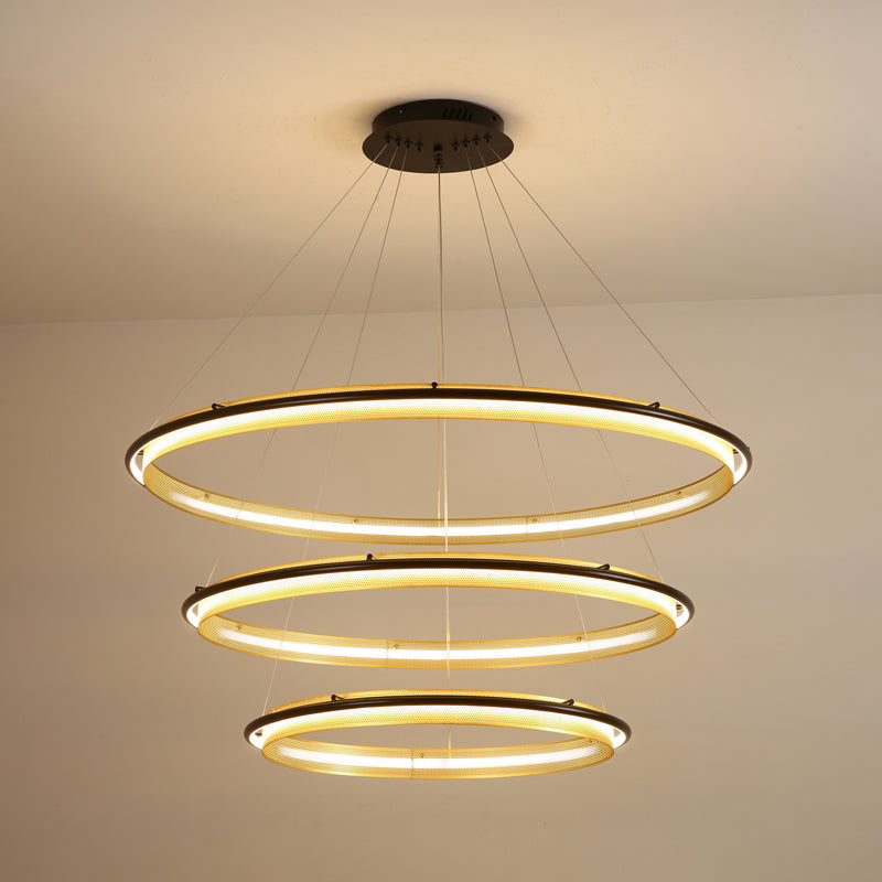 Erveliel Modern Minimalist LED Round Chandelier-Neutral Decor