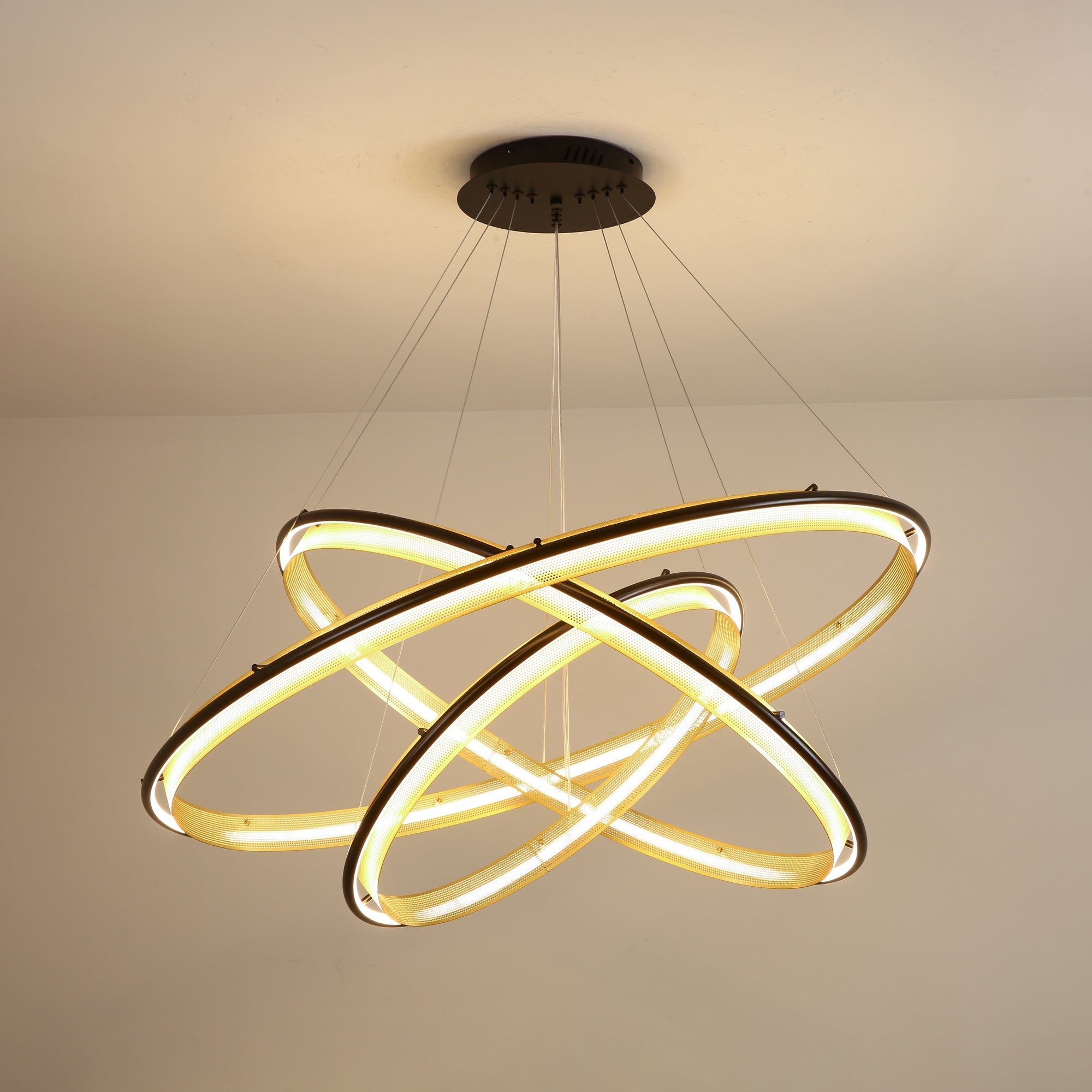 Erveliel Modern Minimalist LED Round Chandelier-Neutral Decor