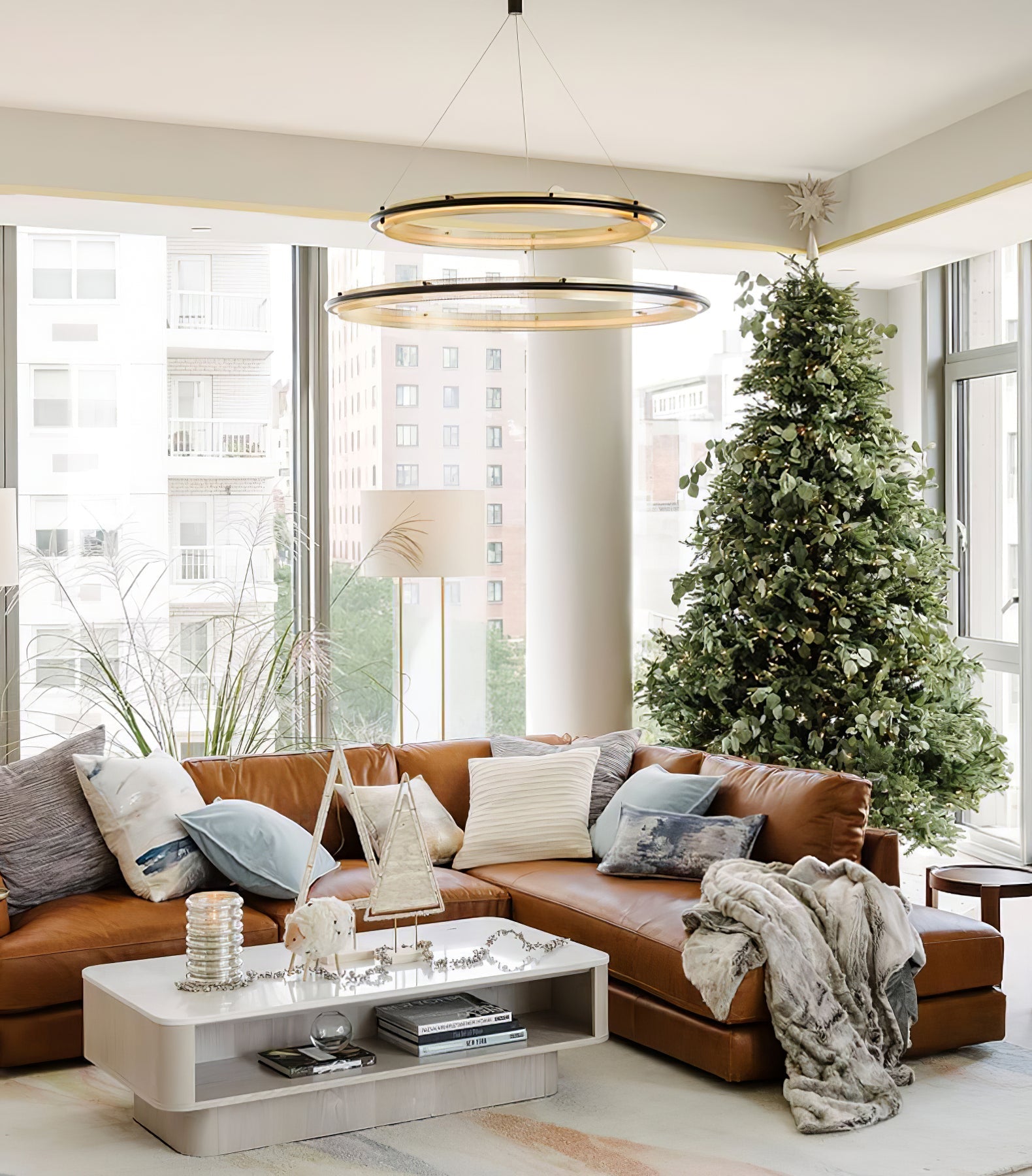 Erveliel Modern Minimalist LED Round Chandelier-Neutral Decor