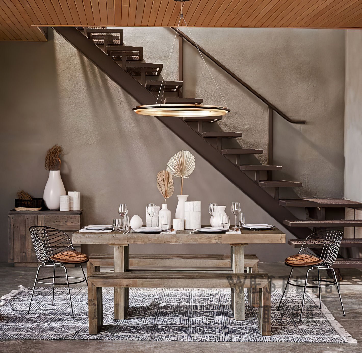 Erveliel Modern Minimalist LED Round Chandelier-Neutral Decor