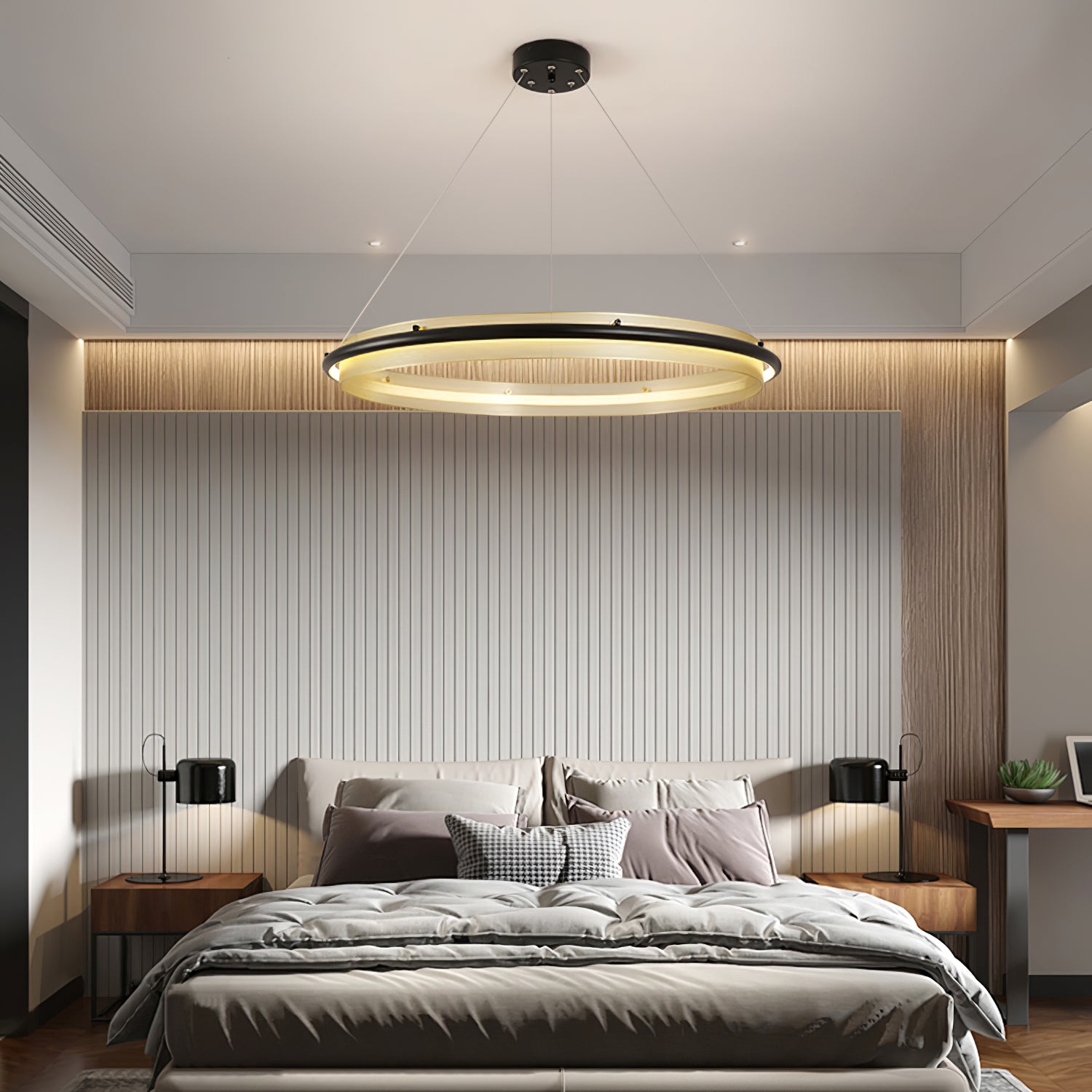Erveliel Modern Minimalist LED Round Chandelier-Neutral Decor
