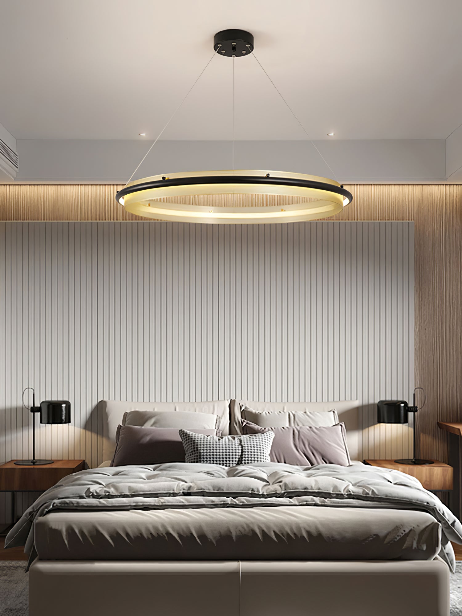 Erveliel Modern Minimalist LED Round Chandelier-Neutral Decor