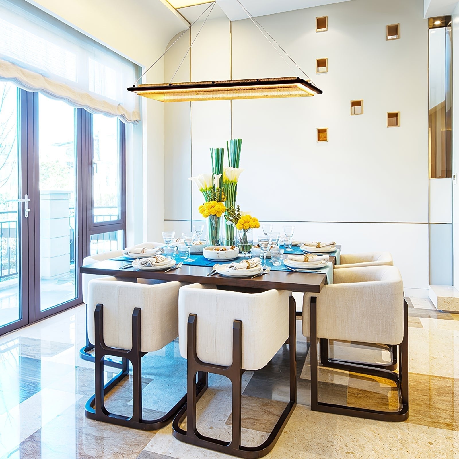 Erveliel Modern Minimalist LED Round Chandelier-Neutral Decor