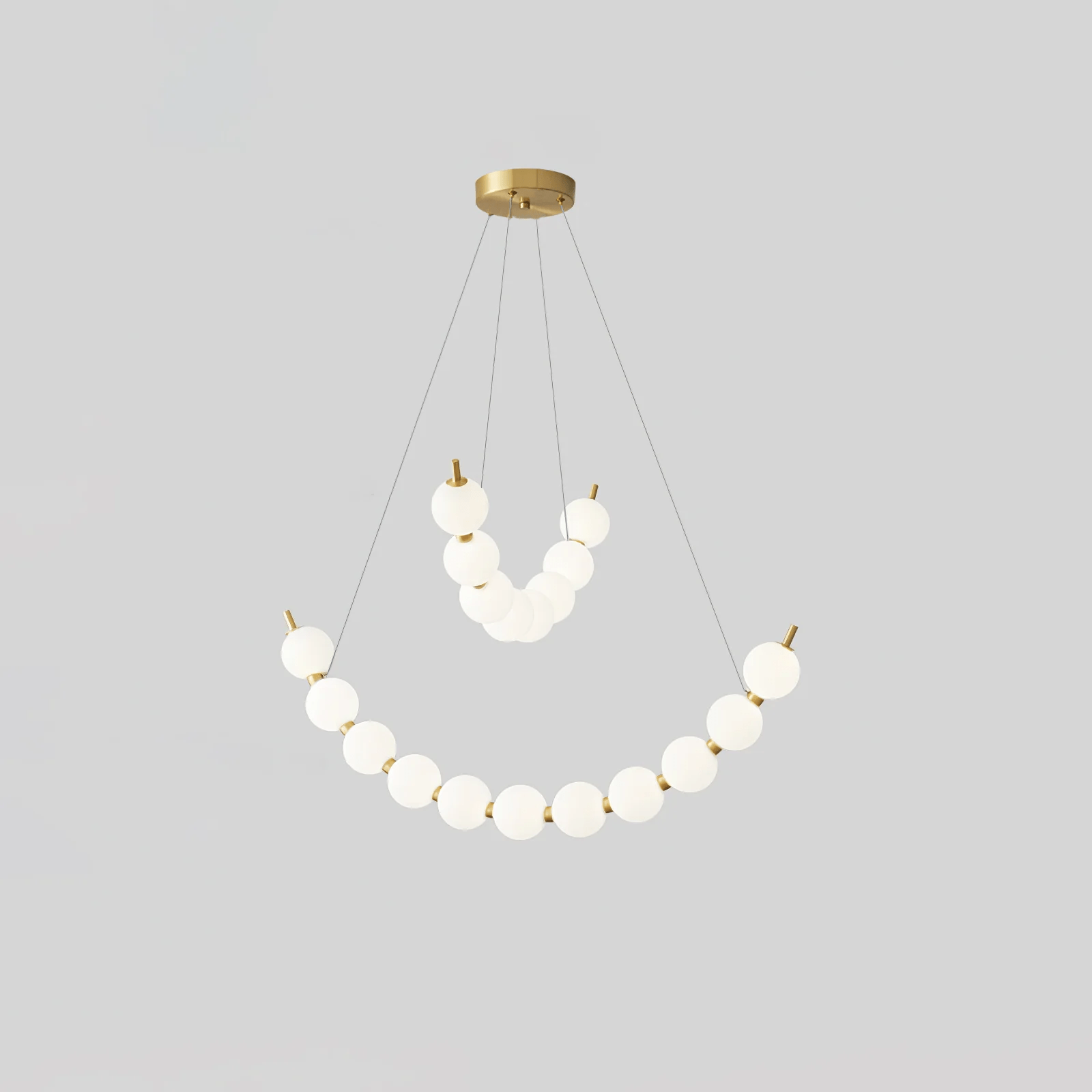 Hevrin Elegance Art Pearls Plastic Chandelier-Neutral Decor