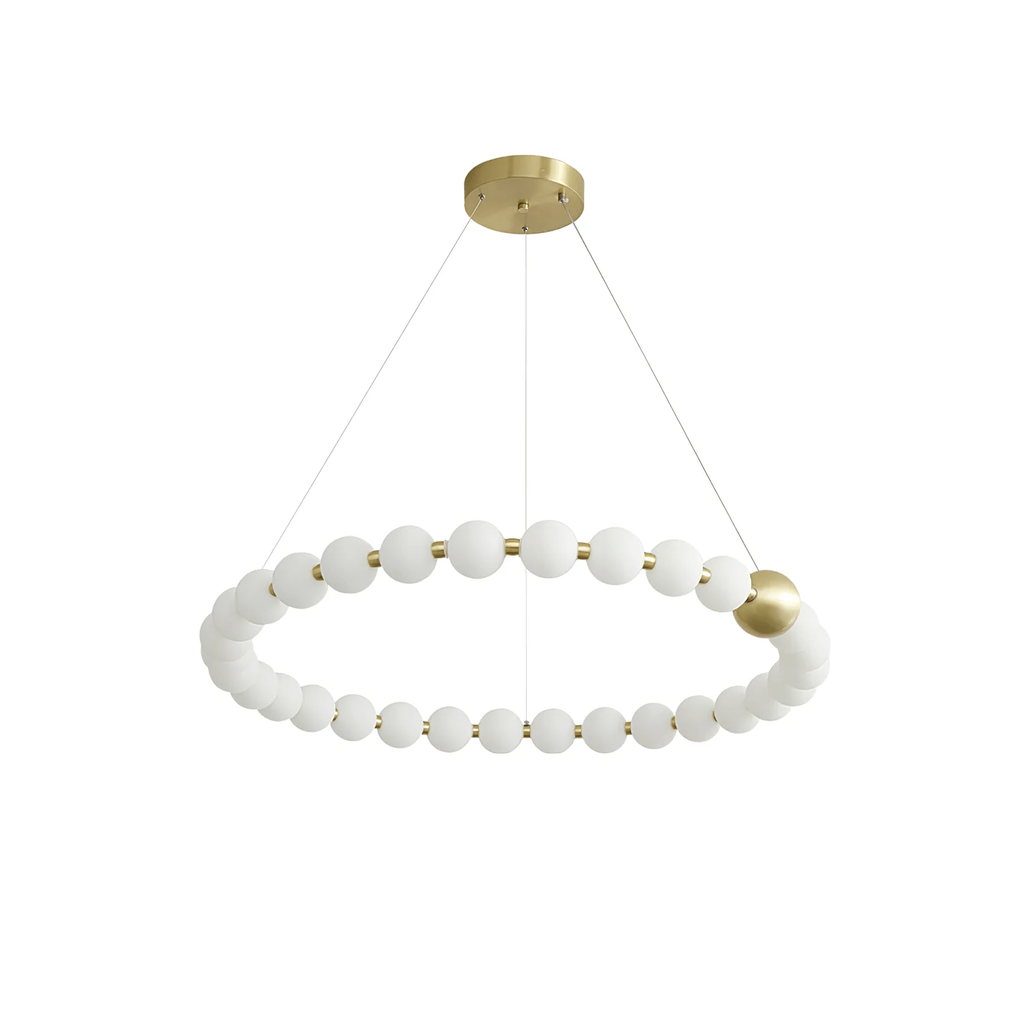 Hevrin Elegance Art Pearls Plastic Chandelier-Neutral Decor