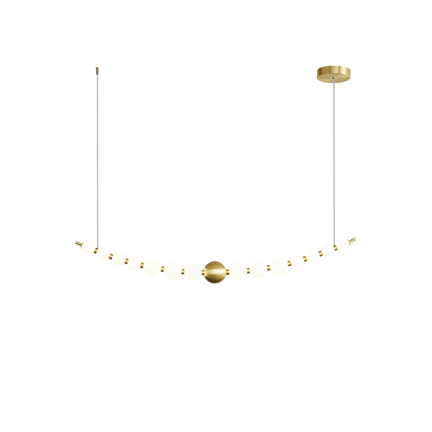 Hevrin Elegance Art Pearls Plastic Chandelier-Neutral Decor