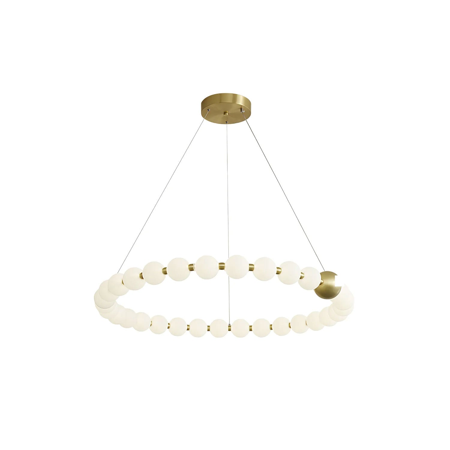 Hevrin Elegance Art Pearls Plastic Chandelier-Neutral Decor