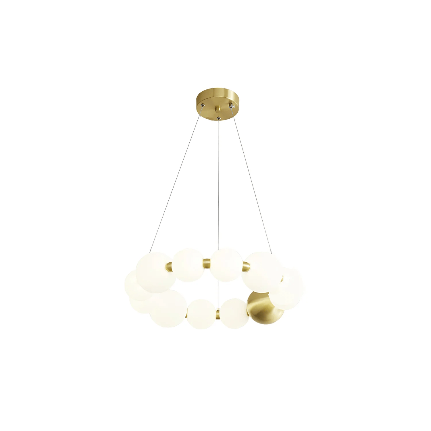 Hevrin Elegance Art Pearls Plastic Chandelier-Neutral Decor