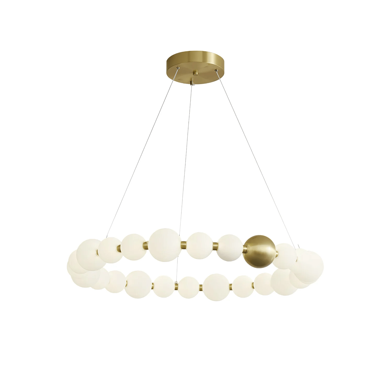 Hevrin Elegance Art Pearls Plastic Chandelier-Neutral Decor