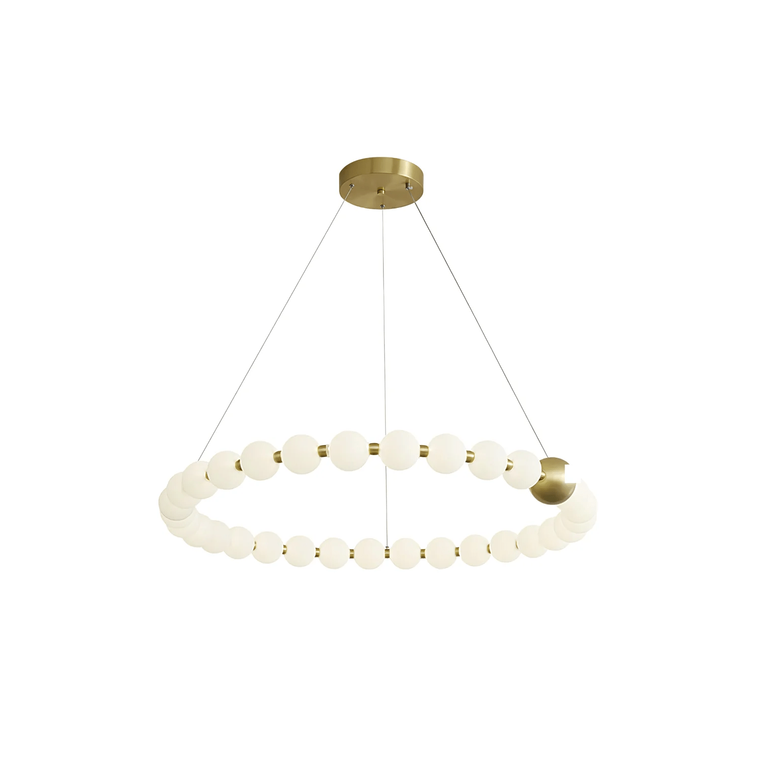 Hevrin Elegance Art Pearls Plastic Chandelier-Neutral Decor