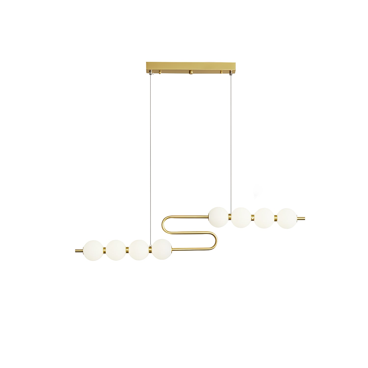 Hevrin Elegance Art Pearls Plastic Chandelier-Neutral Decor
