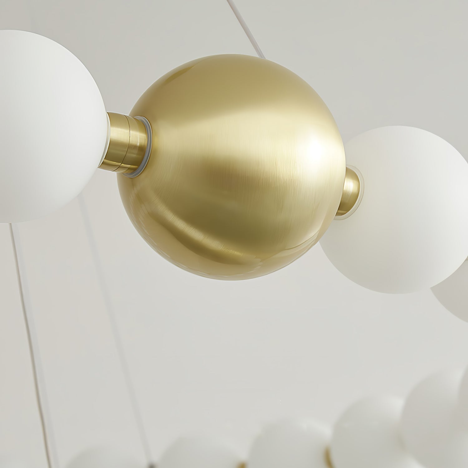 Hevrin Elegance Art Pearls Plastic Chandelier-Neutral Decor