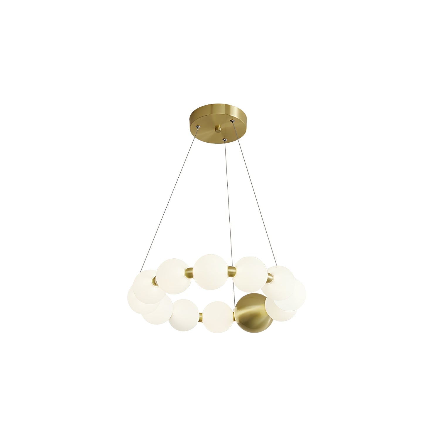 Hevrin Elegance Art Pearls Plastic Chandelier-Neutral Decor
