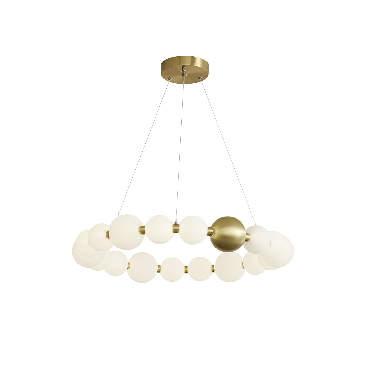 Hevrin Elegance Art Pearls Plastic Chandelier-Neutral Decor