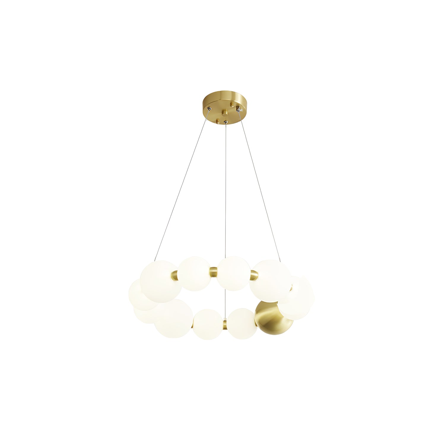 Hevrin Elegance Art Pearls Plastic Chandelier-Neutral Decor