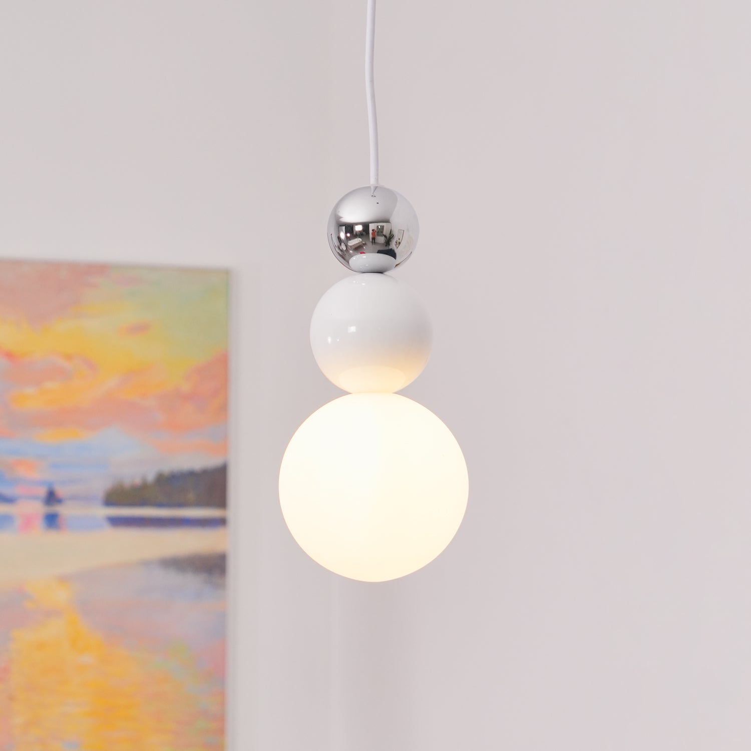 Elynd Acrylic Three Ball Pendant Lamp-Neutral Decor