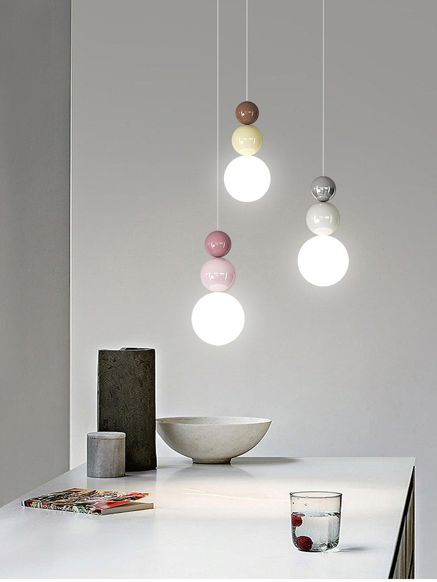 Elynd Acrylic Three Ball Pendant Lamp-Neutral Decor