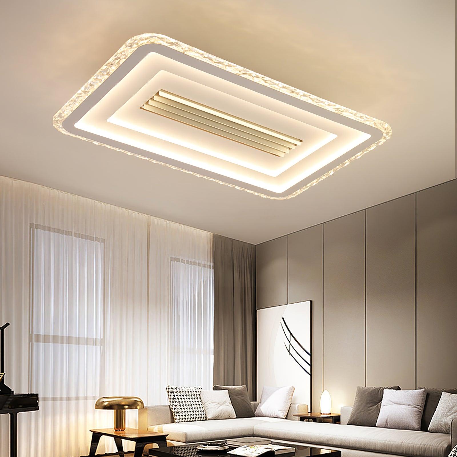 Ulthaara Modern Minimalist Ultrathin Rectangle Ceiling Lamp-Neutral Decor
