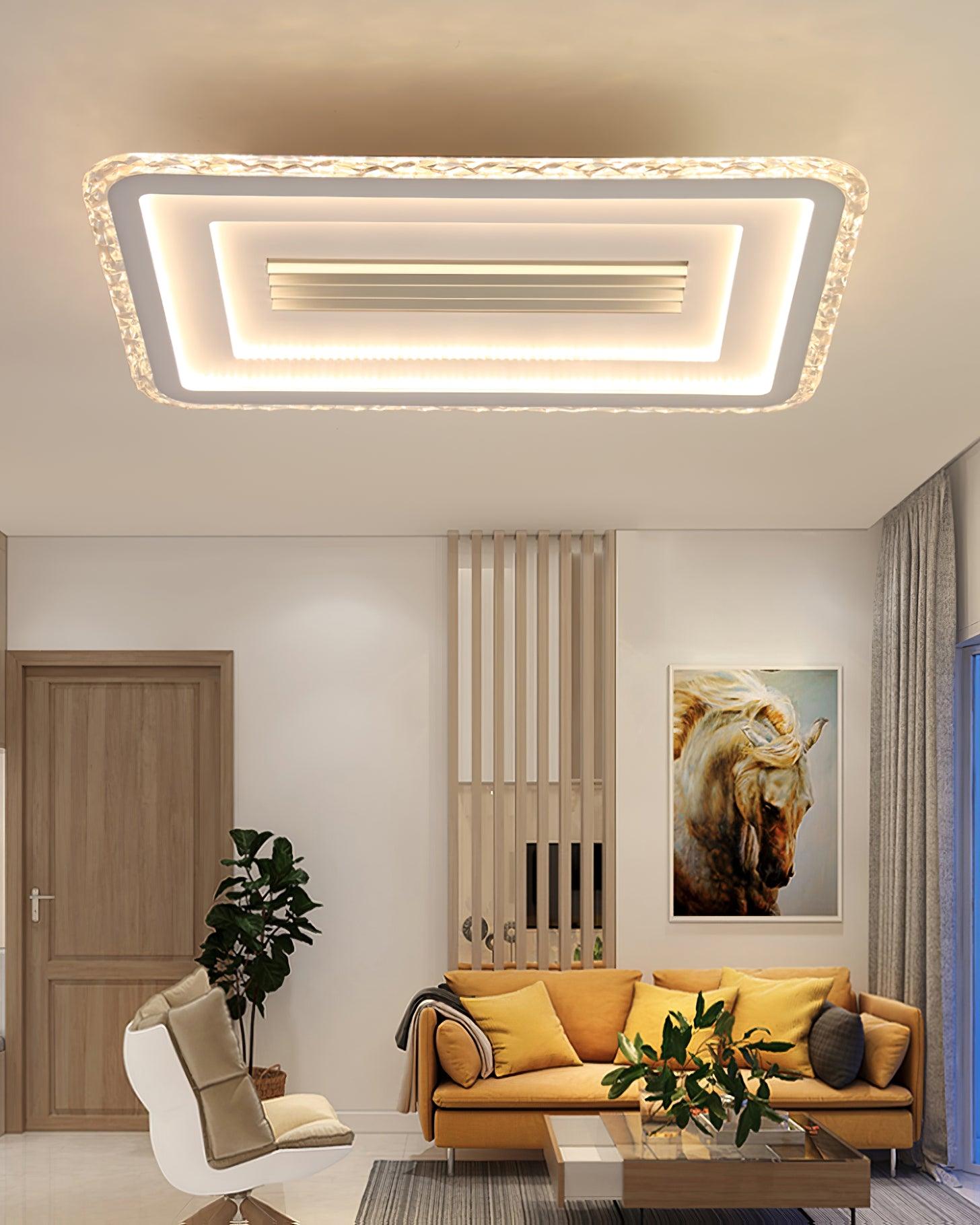 Ulthaara Modern Minimalist Ultrathin Rectangle Ceiling Lamp-Neutral Decor